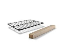 MUEBLIX.COM - Somier Reforzado para Cama 135 x 190 cm Remo, Somier Sin Patas, Fabricado con Estructura Metálica en Tubo de Acero, Somier Láminas Anchas Desmontable