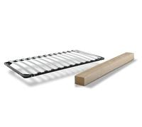 MUEBLIX.COM - Somier Reforzado Remo, Láminas Anchas Desmontable, Estructura Metálica en Tubo de Acero, 90 x 190 cm, Sin Patas