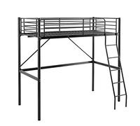 MUEBLIX | Literas Juveniles 90x190 | Estructura de Metal | Literas Juveniles Baratas con Escalera | Ideal para Loft para Escritorio Debajo | Modelo Pedro