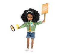 Mueca activista lottie kid | Lindas muecas negras para chicas y chicos. Mueca en una misin! | Para un nio de 6 aos y ms! Linda mueca negra