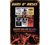 Muecddoa Póster musical retro de lata con diseño de GUNS N? ROSES Live Era 87-93, póster impreso para película, hogar, bar, pub, garaje, decoración de pared, regalos, arte de 8 x 12 pulgadas, letrero
