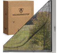 MÜCKENMEISTER® Mosquitera para Ventana (130x150 cm, negra) - Mosquitera Ventana recortable - Mosquiteras para Ventanas con cinta adhesiva - Red antimosquitos para Ventanas