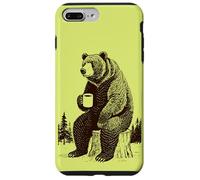 Müder Bear Coffee - Camping Funny y Papá Carcasa para iPhone 7 Plus/8 Plus