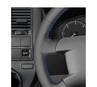 MUEdie Apto para Volkswagen T5 2003-2008, Cubierta de Volante de Cuero Cosida a Mano, Cubierta de Volante Antideslizante Negra, Interior automotriz