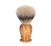 MÜHLE Brocha de afeitar - Serie Classic - Punta plateada - punta de tejón L - Madera de olivo