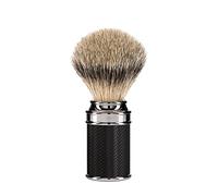 Mühle - Brocha de afeitar (tejón punta de plata, resina noble, 1 unidad), color negro