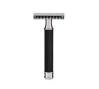 MÜHLE - Maquinilla de afeitar de seguridad tradicional (no incluye cuchillas) (negro - peine abierto