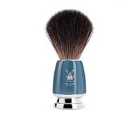 MÜHLE RYTMO - Brocha de afeitar de fibra negra, perfecta con jabones y cremas