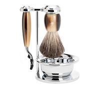 Mühle S81m332sm3 Vivo, Marrón Bocina Resina 4 Piezas Tejón Puro / Mach3 Set de Afeitado