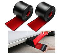 muekzru 2 faldones Laterales universales de Goma antiarañazos de 2,5 m x 8 cm, Protectores de Borde universales para sedanes, Camiones, SUV, Antes y después de Parachoques (Negro)