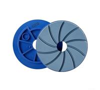 Muela abrasiva azul de 5 pulgadas para pulido de bordes de mármol en máquinas automáticas con borde biselado radial para aplicación húmeda de piso de hormigón de granito (grano 400)