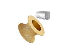 Muela abrasiva de borde de diamante soldada al vacío en seco - Demi Bullnose redonda, se adapta a un espesor de 10-50 mm(40mm)