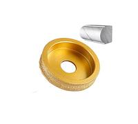 Muela abrasiva de borde de diamante soldada al vacío en seco - Demi Bullnose redonda, se adapta a un espesor de 10-50 mm(10mm)