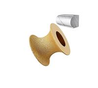 Muela abrasiva de borde de diamante soldada al vacío en seco - Demi Bullnose redonda, se adapta a un espesor de 10-50 mm(50mm)