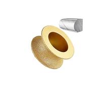 Muela abrasiva de borde de diamante soldada al vacío en seco - Demi Bullnose redonda, se adapta a un espesor de 10-50 mm(30mm)