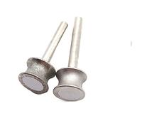 Muela abrasiva de diamante cóncava de 2 piezas - Herramienta de pulido de biselado de arco de vidrio de 2-12 mm con vástago de 6 mm for rectificado de bordes(4mm Coarse sand)