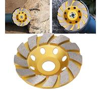 Muela Abrasiva de Hormigón de 4 Pulgadas, Disco de Pulido de Copa de Diamante de 12 Segmentos de Alta Resistencia para Cemento, Mármol, Roca, Mampostería, Hormigón, Etc.