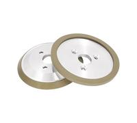 Muela abrasiva de pulido, 1 pieza diamante tres orificios 125 mm for afilar cuchillos - Disco abrasivo duradero for cortadores acero tungsteno y PCD(100grit90DEG)