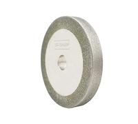 Muela abrasiva plana de diamante de 3 pulgadas, grano 150, eje de 1/2 pulgada, 10 mm de ancho para moler aleación dura, tungsteno, vidrio, cerámica, gema