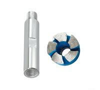 Muela abrasiva segmentada turbo de 1 pulgada estilo cuenco para amoladora angular de hormigón y granito con diseño de vibración reducida (con varilla de 60 mm)