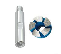 Muela abrasiva segmentada turbo de 1 pulgada estilo cuenco para amoladora angular de hormigón y granito con diseño de vibración reducida (con varilla de 80 mm)