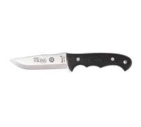 Muela Cuchillo de Caza Viking.J-11M con Hoja de Acero INOX MoVa criogenizada CRYO-T y micarta Negra Funda MULTIPOSICIÓN para Caza, Pesca, Supervivencia y Bushcraft + Portabotellas de Regalo