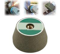 Muela de pulido para amoladora angular, muela abrasiva de copa abocardada, muela de piedra abrasiva de carburo de silicio, accesorios de muela abrasiva de repuesto con rosca interna M10 (100 Grit)