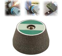 Muela de pulido para amoladora angular, muela abrasiva de copa abocardada, muela de piedra abrasiva de carburo de silicio, accesorios de muela abrasiva de repuesto con rosca interna M10 (50 Grit)