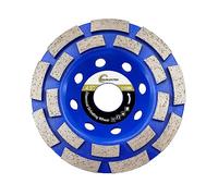 Muela Diamantada para Hormigón 115mm - Doble Fila Muela de Copa para Pulido y Limpieza Granito Mármol Hormigón Albañilería Amoladora Angular SANLEETEK