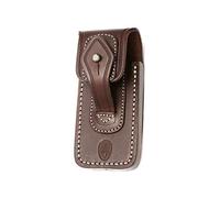 Muela Funda para Navaja Navalia Marrón de Piel de Vacuno para Caza, Pesca, Supervivencia y Bushcraft + Portabotellas de Regalo