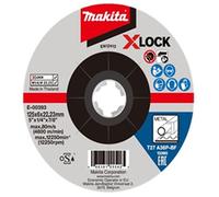 Makita E-00393 E-00393-Disco desbarbar Metal x-Lock 125x6x22,23, Negro, 60 x 450 mm