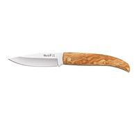 Muela Navaja P-8.OL hoja de acero MoVa de 8 cm y empuñadura de olivo para Caza, Pesca, Supervivencia y Bushcraft - Realizado en Ciudad Real