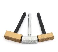 Muelas Abrasivas de Diamante Aderezador Manual 2 Piezas | Metal Plata, Recorta Cerámica y Corindón Marrón, Quita Residuos, Uso Cómodo una Sola Mano