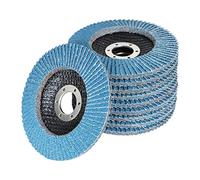 Muelas abrasivas, Discos de aleta for amoladora angular (paquete 10), 4-1/2 x 7/8, abrasivo zirconio, grano 40(80grit)