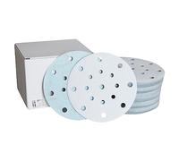 Muelas abrasivas, Discos de lijado, 100 discos, 6 pulgadas y 17 orificios, almohadillas con gancho bucle, 60 80 120 150 180 240 320 400 800 1000 granos(220grit)