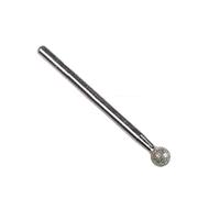 Muelas de diamante, brocas de esmeril para uñas, 5 Pcs Diamond Grinding Head Spherical Burr 1.0-6.0mm 3mm Shank(4.0mm)