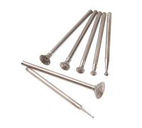 Muelas de diamante, brocas de esmeril para uñas, 7Pcs Diamond Grinding Heads Mounted Points 2.35mm Shank Spherical Concave Burrs for Rotary Tool Jade Carving Nail Art