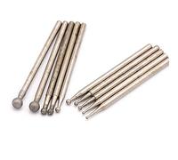Muelas de diamante, brocas de esmeril para uñas, Diamond Spherical Grinding Head Mounted Points Bits 2.35mm Shank 1200 Grit Multiple Sizes(Dia 3mm)