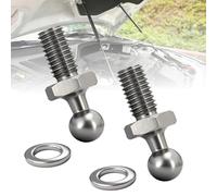 Muelle de bola de gas con cabezal esférico de 10 mm, rosca M8, perno de bola de acero inoxidable de 10 mm, para muelle de gas y portón trasero, apto para capó, portón frontal, maletero con rosca M8 (2