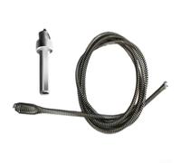 Muelle de dragado de drenaje eléctrico flexible, serpiente de barrena de acero reforzado de 10 mm con adaptador de taladro para fregaderos, inodoros, herramienta de limpieza de obstrucciones (3 m)