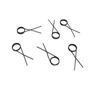 Muelle de torsión de acero inoxidable, 10 piezas de resorte negro de 1,6 x 18 mm, resorte de retorno, resorte de torsión, modelo de bricolaje, ensamblaje, acumulador