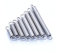 Muelle de tracción, 1 pieza, diámetro del alambre 2 mm, diámetro exterior 18 mm, longitud 50 - 320 mm, doble gancho de acero inoxidable 304 con anillo pequeño y muelle tensor, gancho de expansión (120