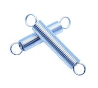 Muelle de tracción de doble hebilla con gancho, diámetro exterior 6 mm, longitud 200 mm, muelle de extensión galvanizado, 2 piezas