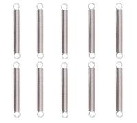 Muelle de tracción, diámetro del alambre 0,6 mm, diámetro exterior 7 mm, longitud 15 - 50 mm, muelle tensor de doble gancho de acero inoxidable, muelles pequeños, 10 unidades, expansión de gancho (35