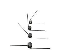 Muelle en V de torsión de acero inoxidable, muelles comprimidos extendidos de repuesto, negro, 9 vueltas, 90 grados, 1,4 mm, 15 mm, 10 piezas