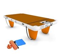 Muelle Flotante Inflable, Plataforma Flotante Tipo Isla/balsa con Superficie Antideslizante de EVA para Piscinas, Lagos, Playas y el océano,3x2m