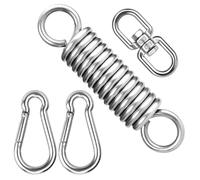 Muelle para Hamacas con Anillo Giratorio de 360° y 2 Mosquetones M8