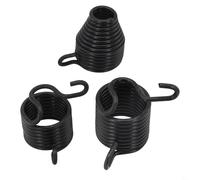 Muelle para pala neumática, juego de 3 piezas con 8 vueltas, 10 vueltas extendidas y puntiagudas, de metal, para remache neumático para martillos, negro, 3 piezas