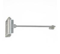 Muelle para puerta de hasta 40 kg - Cierrapuertas de acero galvanizado - Cierrapuertas interior con muelle - Cierre automático plateado para puerta de jardín y puerta de habitación (1 unidad)