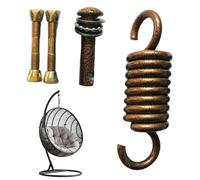 Muelle para silla colgante, soporte de carga, resistente a la oxidación y resistente en acero inoxidable, ganchos giratorios para colgar con perno, para gimnasio, patio, balcón, garaje, interior